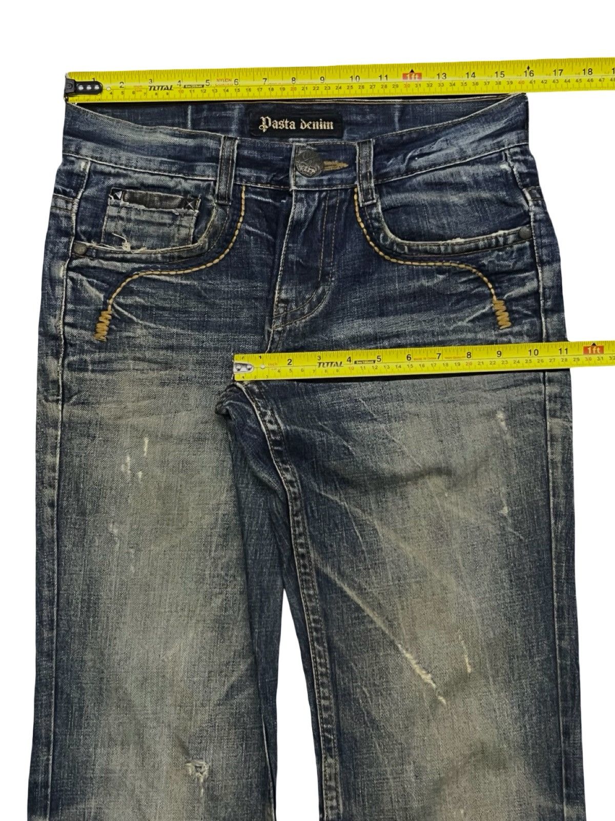 Japanese Brand Vintage Pasta Denim Jeans | Vintage Faded Wash | W31 Size US 31 - 17 Thumbnail