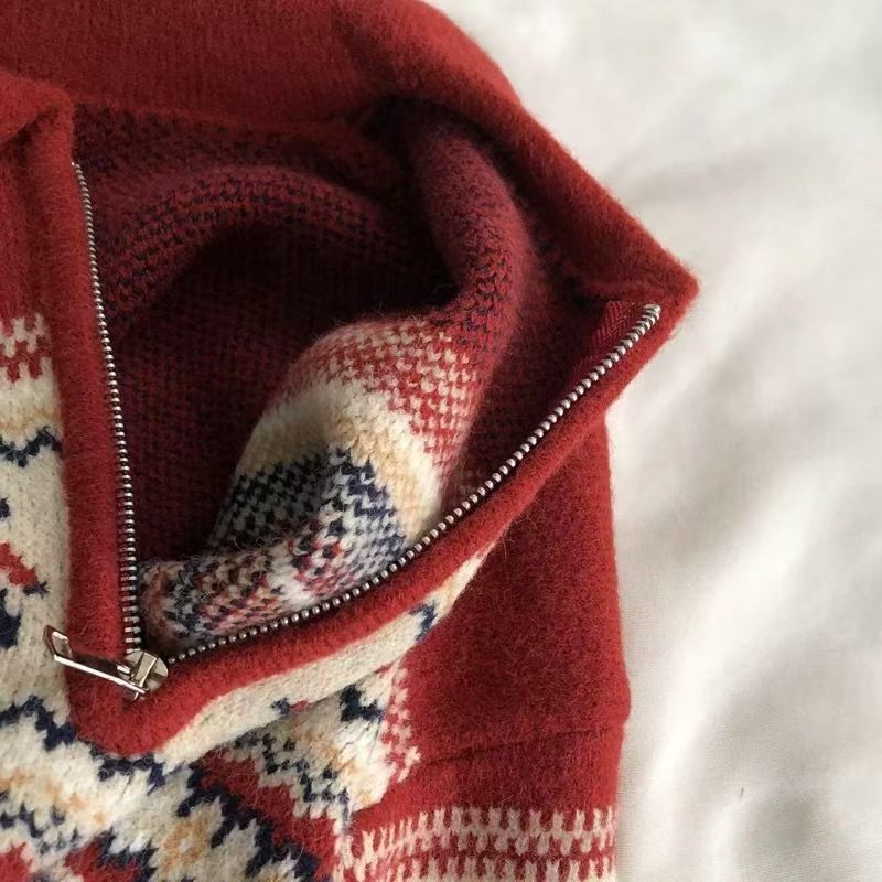 Vintage Men's Red Vintage Christmas Knitted Sweater y2k Size US M / EU 48-50 / 2 - 5 Thumbnail