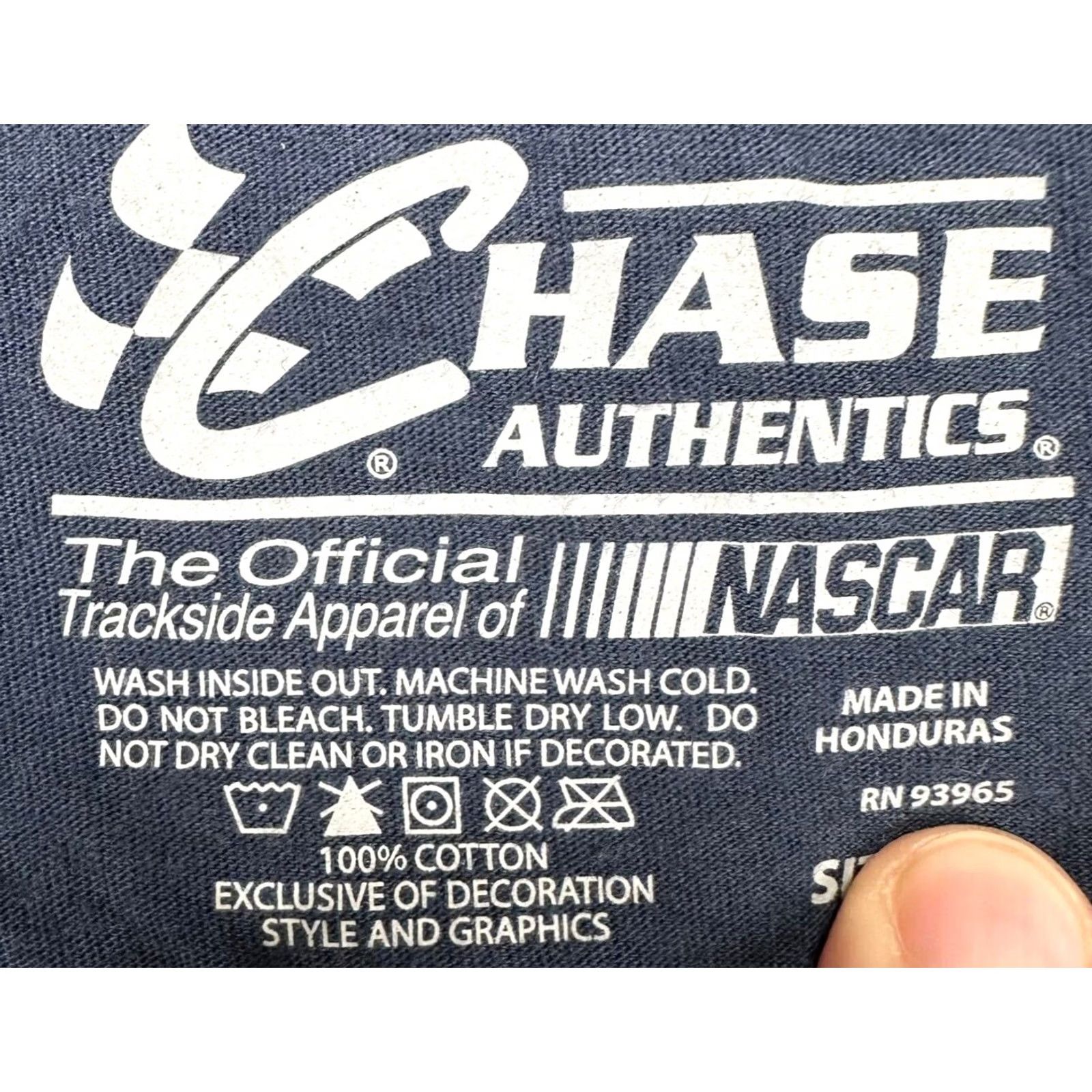 Vintage Chase Nascar Shirt Adult XL Navy Blue Dale Earnhardt Jr T-Shirt Short Sleeve Men Size US XL / EU 56 / 4 - 4 Thumbnail