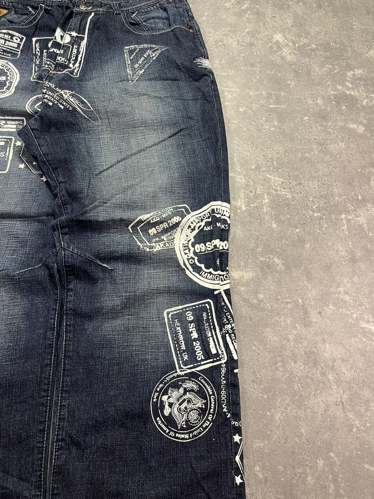 Akademiks 2000s Y2K Akademiks Washed Mega Baggy Denim Jeans 38 Size US 38 / EU 54 - 4 Thumbnail
