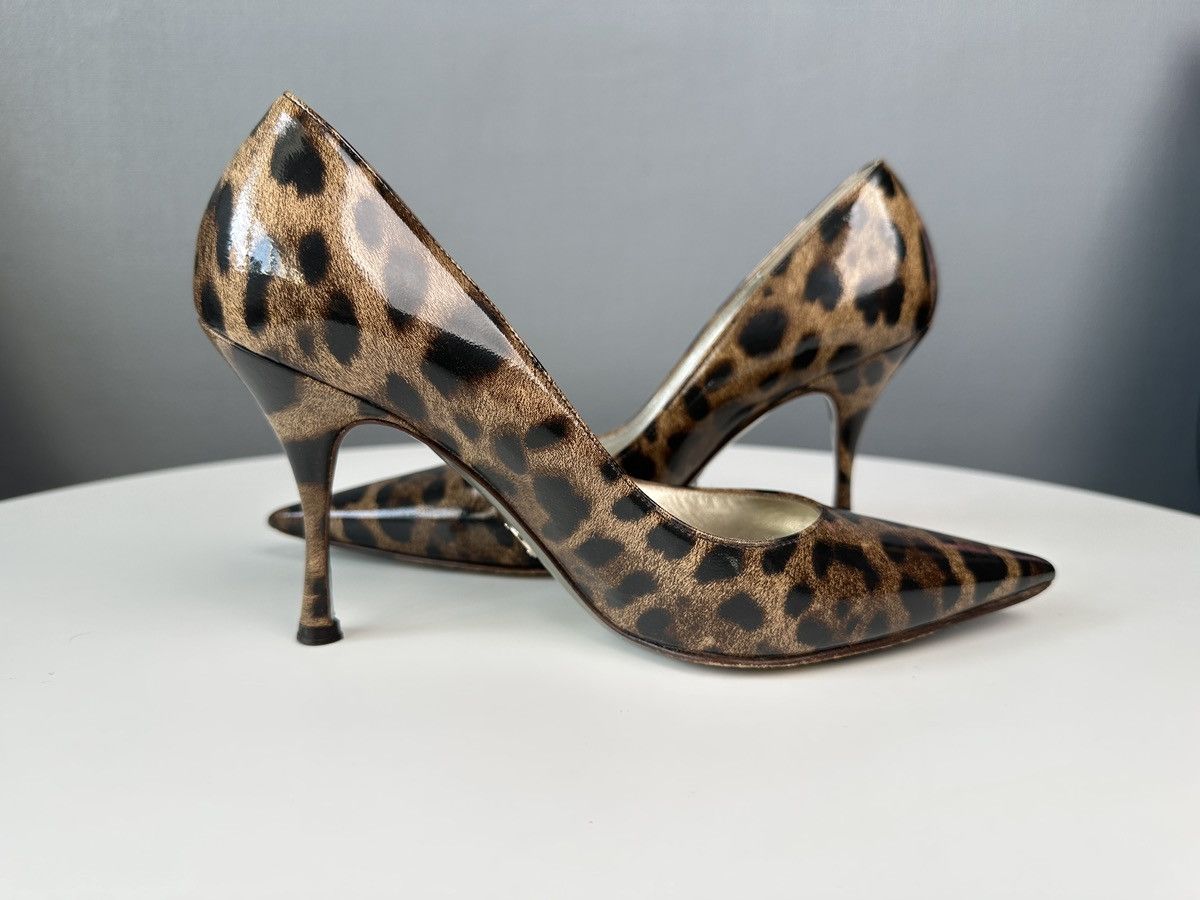 Dolce & Gabbana DOLCE & GABBANA Patent Leather Pumps Leopard Print Heels 37 Size US 7 / IT 37 - 6 Thumbnail