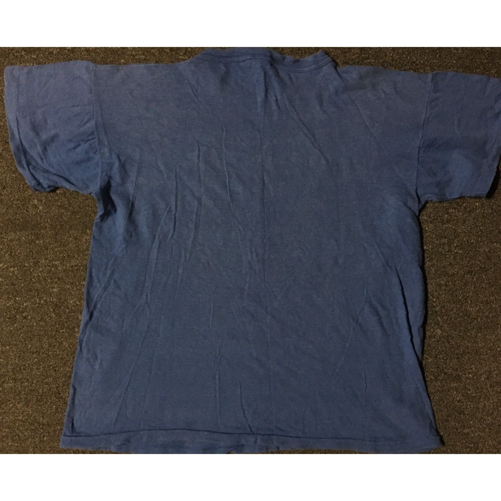 Vintage VINTAGE 80s S USA Funny Grunge Biker Single Stitch T-Shirt Mens Blue 100% Cotton Short Sleeve Small Shirt USA Humor Size US S / EU 44-46 / 1 - 6 Thumbnail