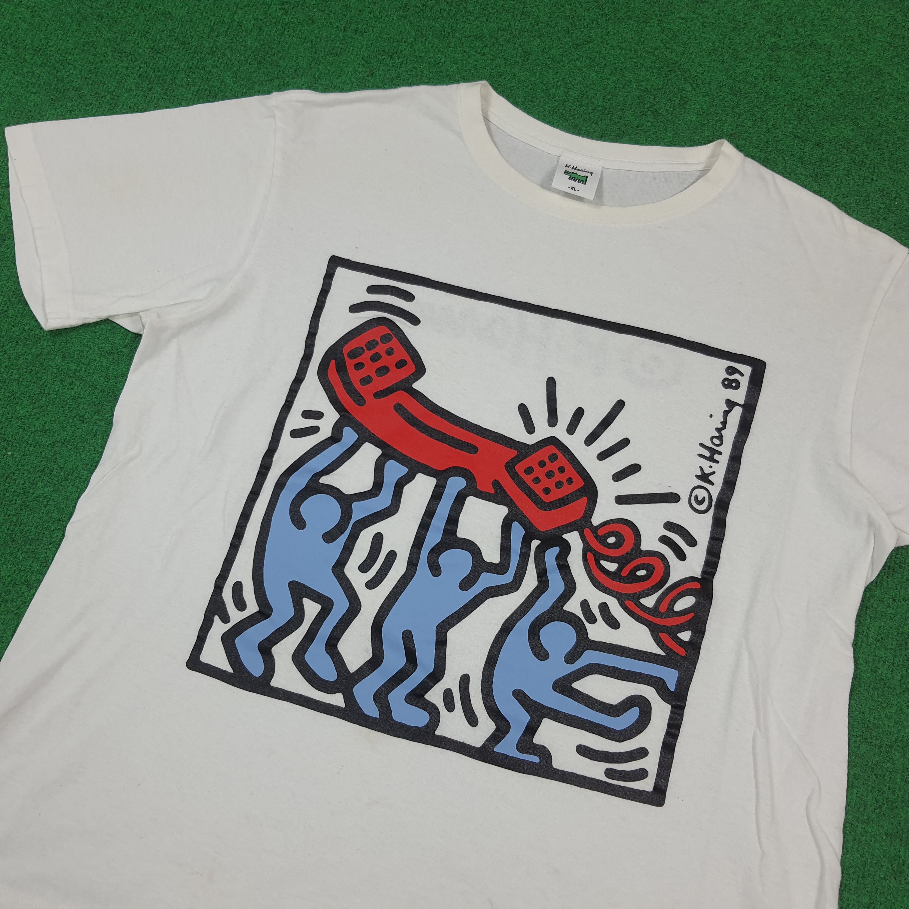 Keith Haring Vintage Keith Haring Doodles Art Streetwear Tshirt C294N78 Size US XL / EU 56 / 4 - 2 Thumbnail