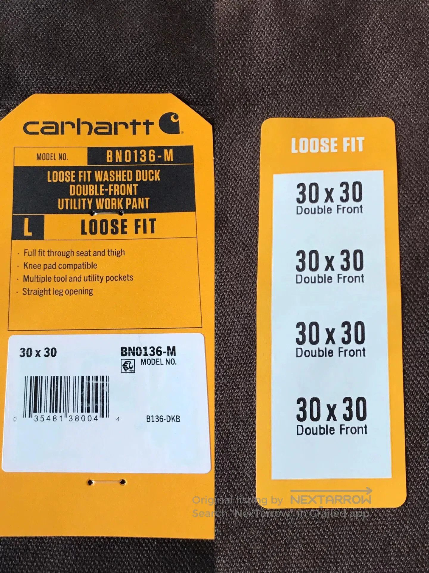 Carhartt Carhartt B136 Double Knee Work Pants. Size US 30 / EU 46 - 8 Thumbnail