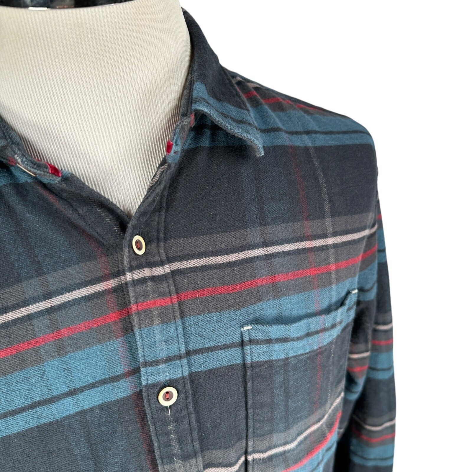 Carbon2Cobalt Carbon 2 Cobalt Flannel Shirt Men's M Blue Plaid Button Up Size US M / EU 48-50 / 2 - 2 Thumbnail