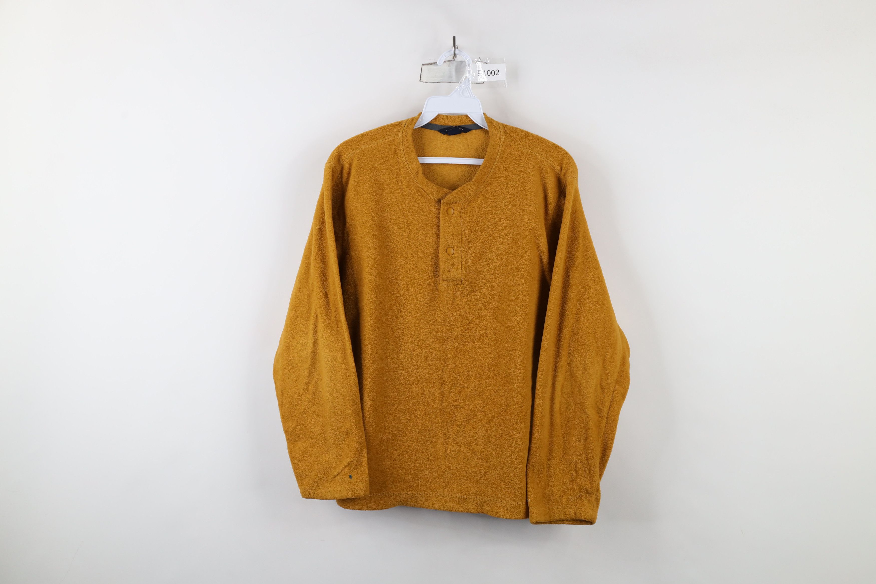 Lands' End × Vintage Vintage Lands End Snap Button Fleece Pullover Sweater Gold Size US S / EU 44-46 / 1 - 1 Thumbnail