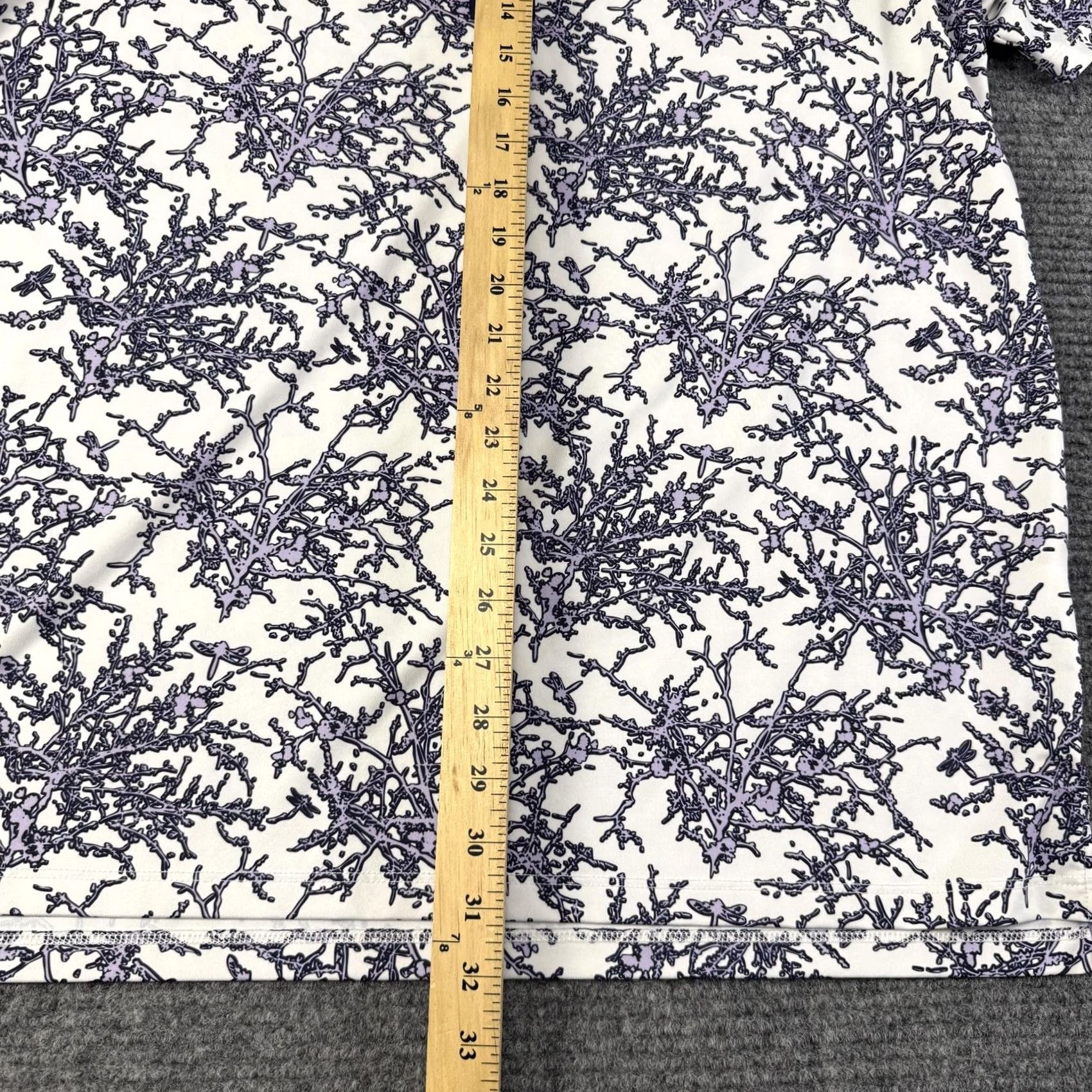 Vintage Greyson Polo Shirt Mens Large Purple Floral Golf Performance Stretch Wolf Logo Size US L / EU 52-54 / 3 - 6 Thumbnail