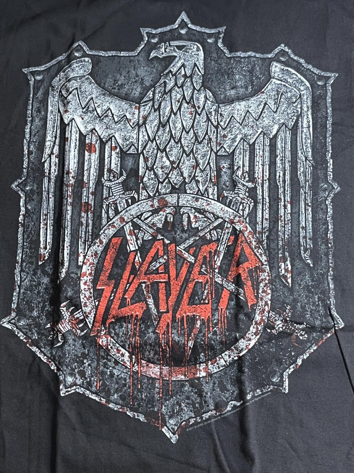 Designer Slayer Eagle T-shirt - Slayer Bloody Shield 2017 Tour Tee -M Size US M / EU 48-50 / 2 - 4 Thumbnail