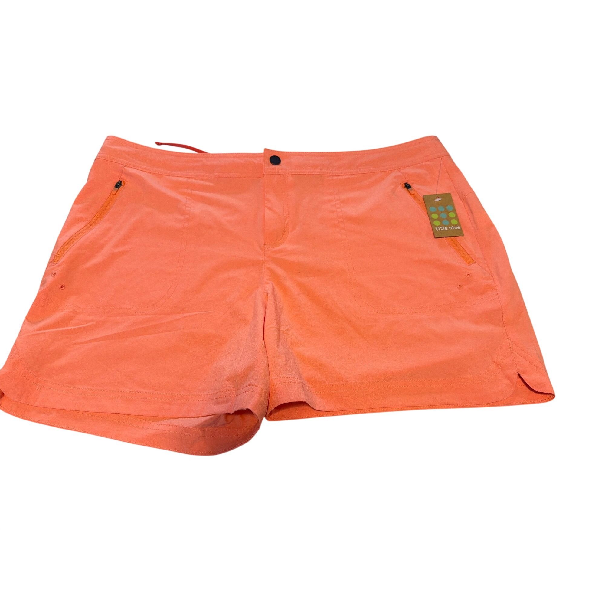 Other NWT Title Nine Rogue 5" Shorts Women's 14 Orange Peach UPF 5 Size 36" / US 14 / IT 50 - 17 Thumbnail