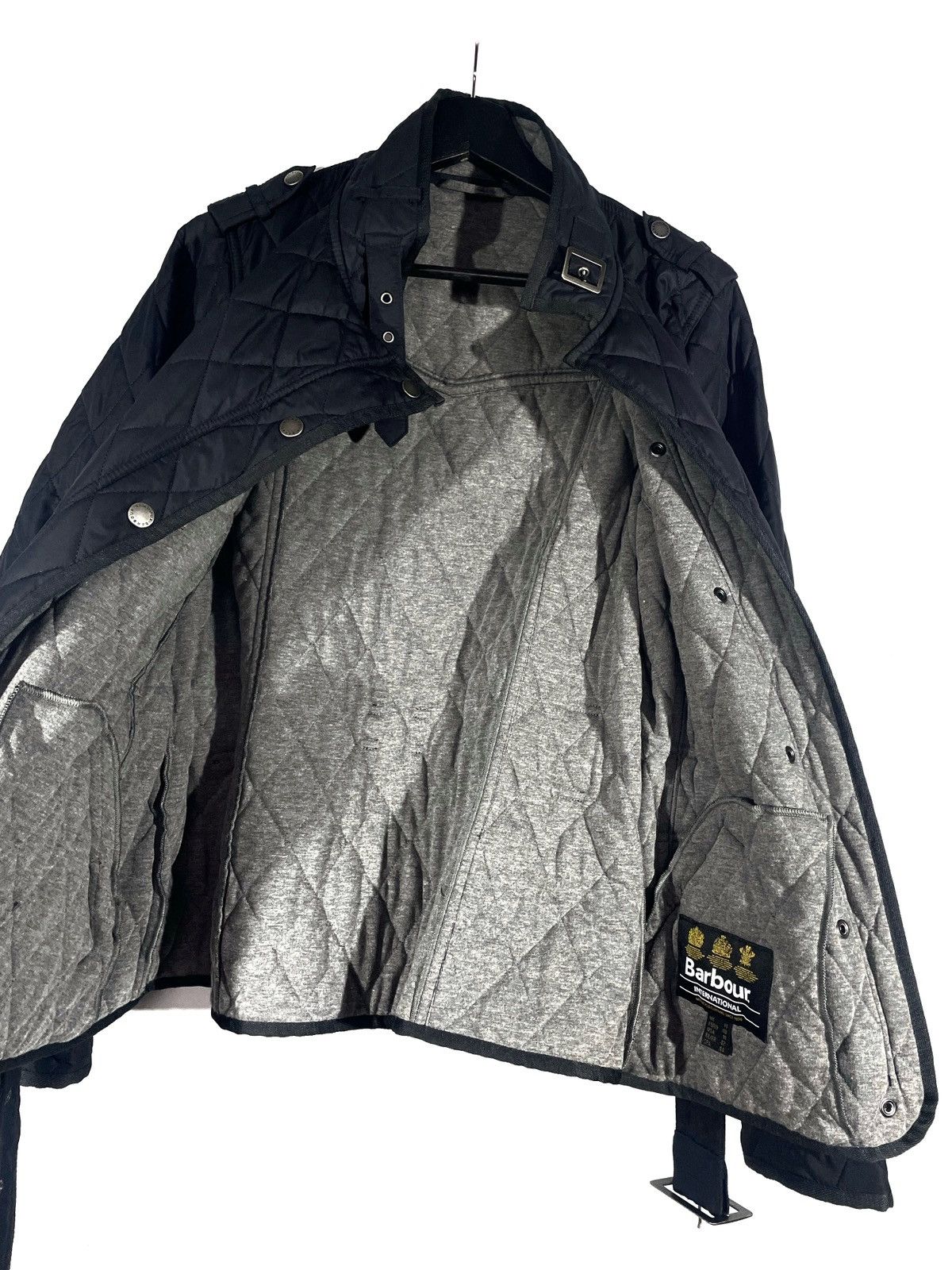 Barbour Barbour Women Spring Matlock Blue Belt Quilted Jacket Size L Size L / US 10 / IT 46 - 6 Thumbnail