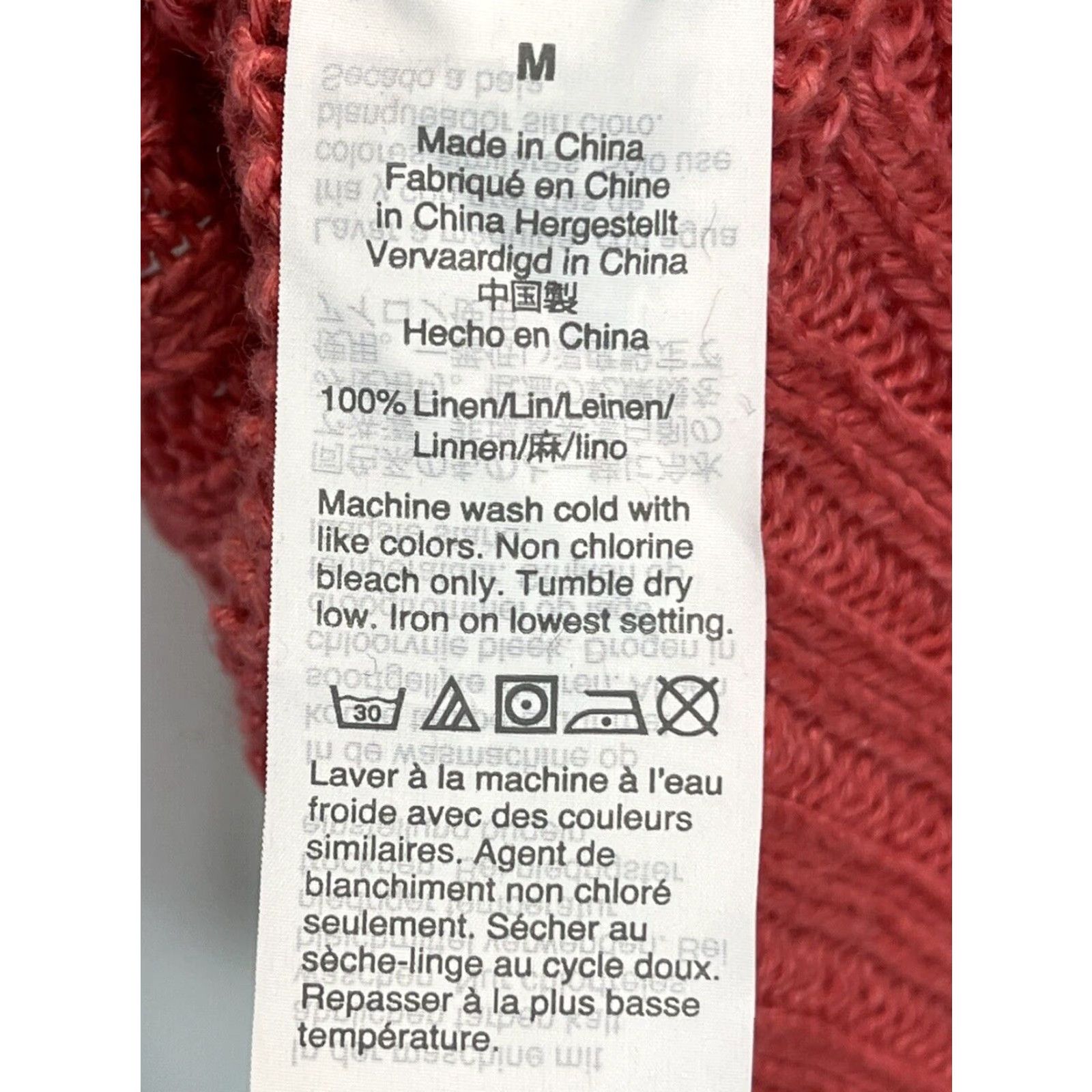 J.Crew J. CREW 100% Linen Sweater Medium Coral Casual Beach Womens Size M / US 6-8 / IT 42-44 - 5 Thumbnail