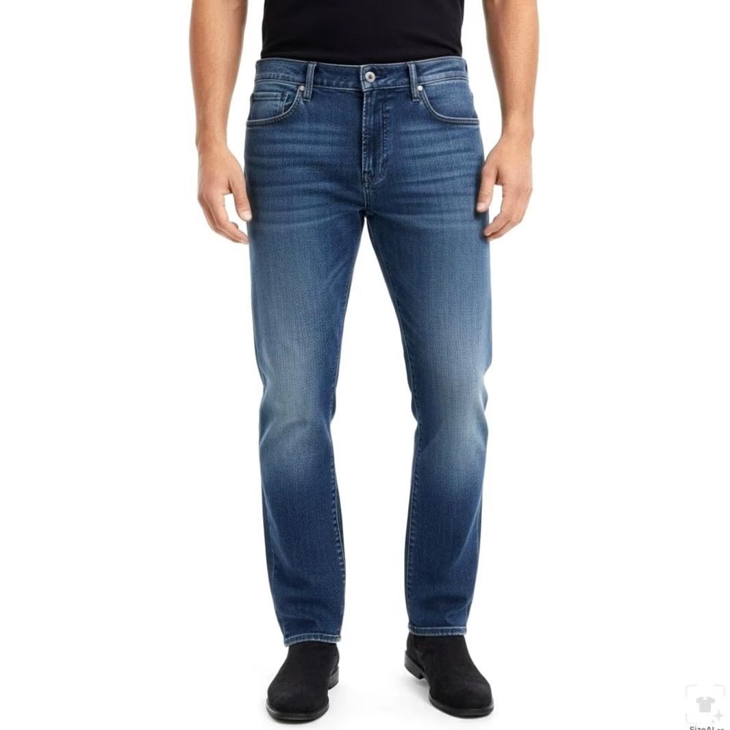 Lucky Brand Lucky Brand 221 Original Straight Jeans Mens 40x32 Blue Medium Wash Zip Fly Size US 40 / EU 56 - 4 Thumbnail