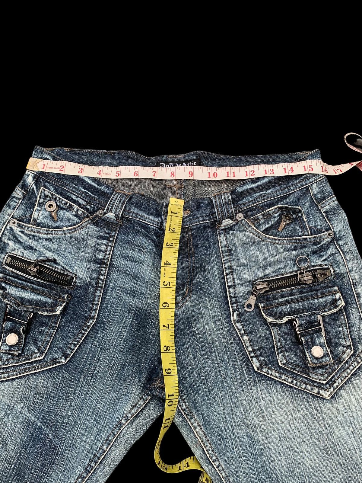 Kapital FLARE💥IN THE ATTIC RUSTY JAPANESE PUNK DISTRESSED DENIM Size US 32 / EU 48 - 18 Thumbnail