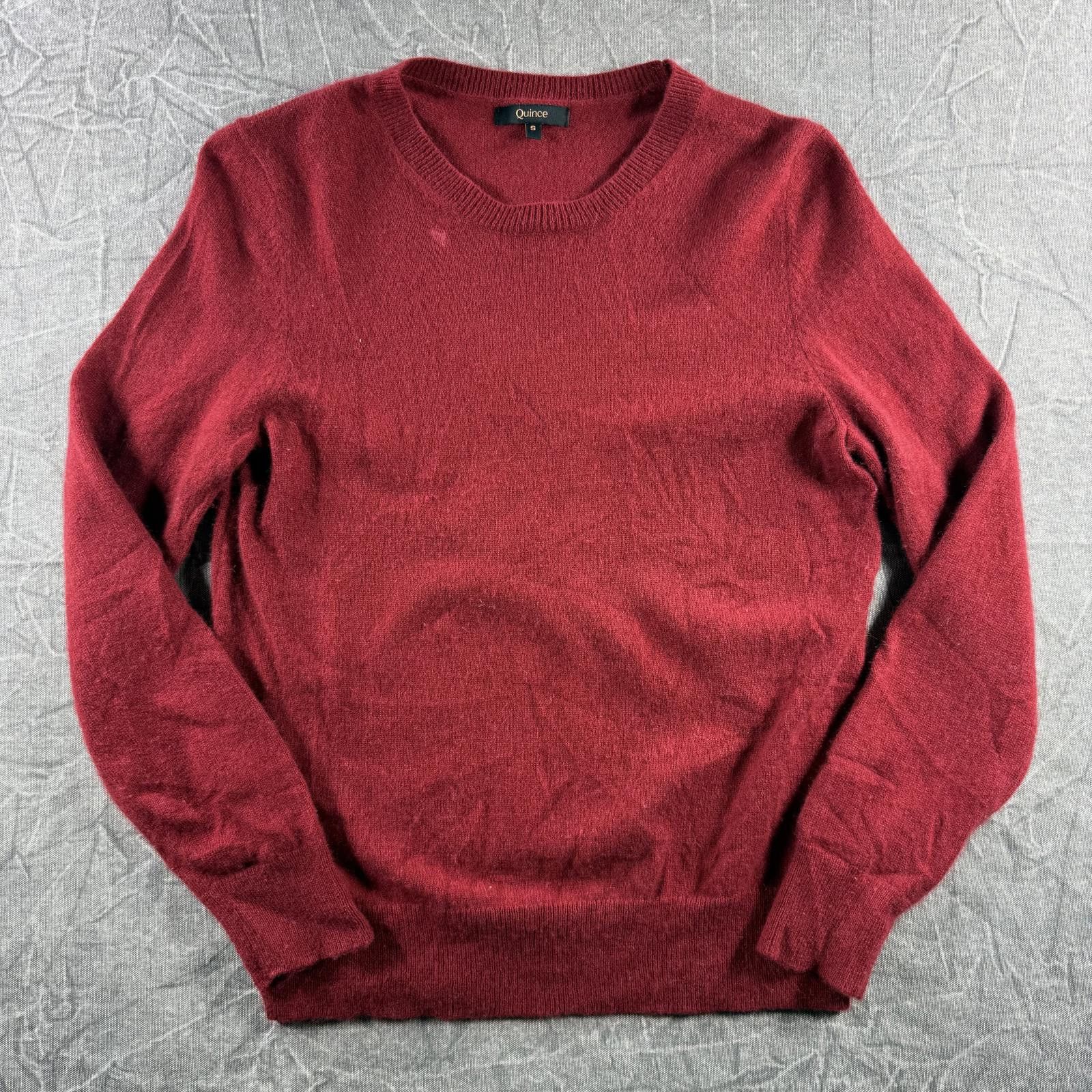 Quince Quince Sweater Women's S Red 100% Cashmere Pullover Size S / US 4 / IT 40 - 2 Thumbnail