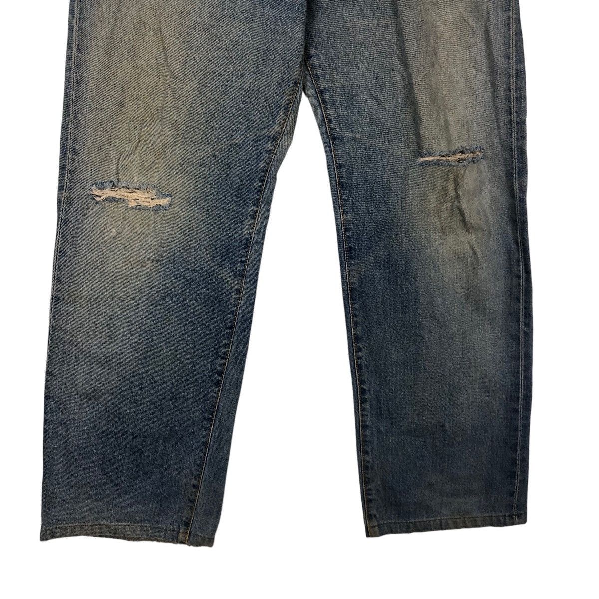 Japanese Brand 🔥90’s Vintage Edwin Distressed Denim Jeans Cowboy Design Size US 32 / EU 48 - 4 Thumbnail