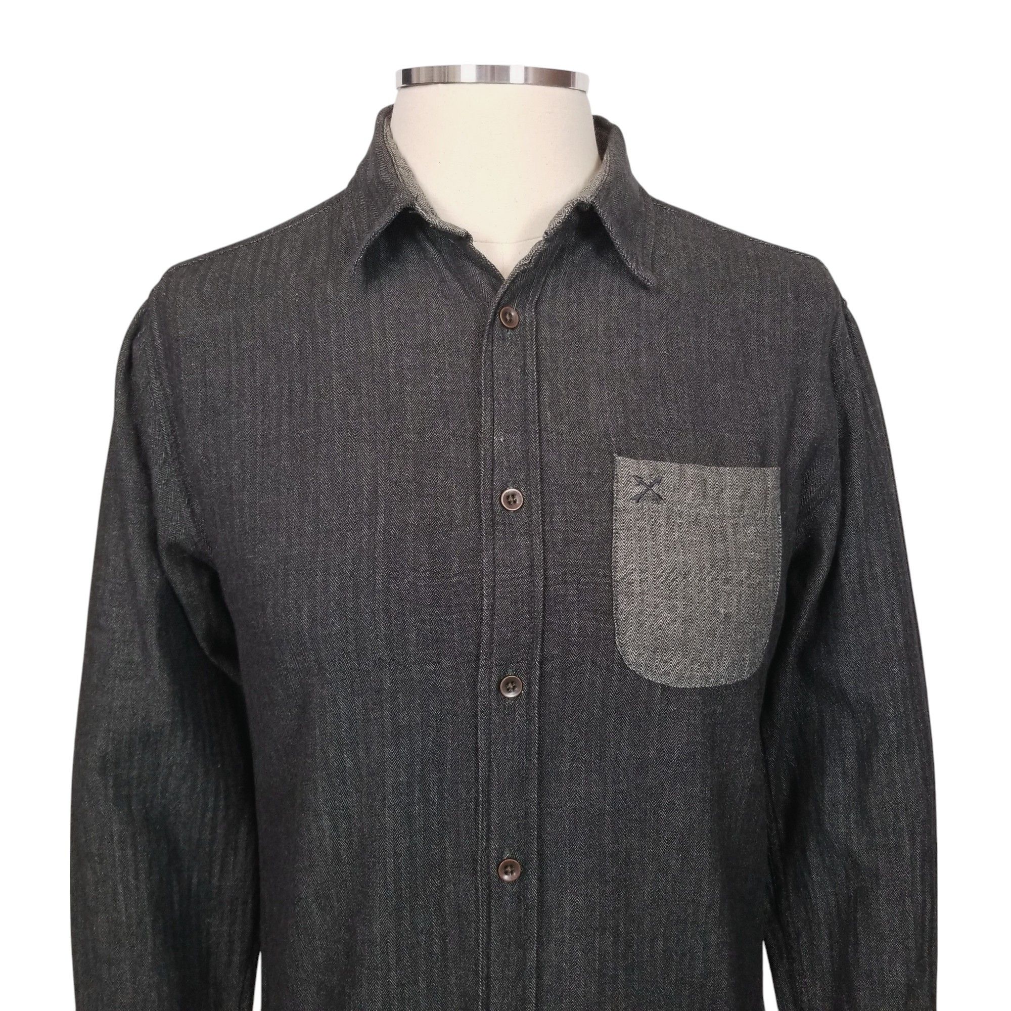 Tankfarm & Co. Cotton Button Down Shirt Accent Pocket Size US M / EU 48-50 / 2 - 2 Thumbnail