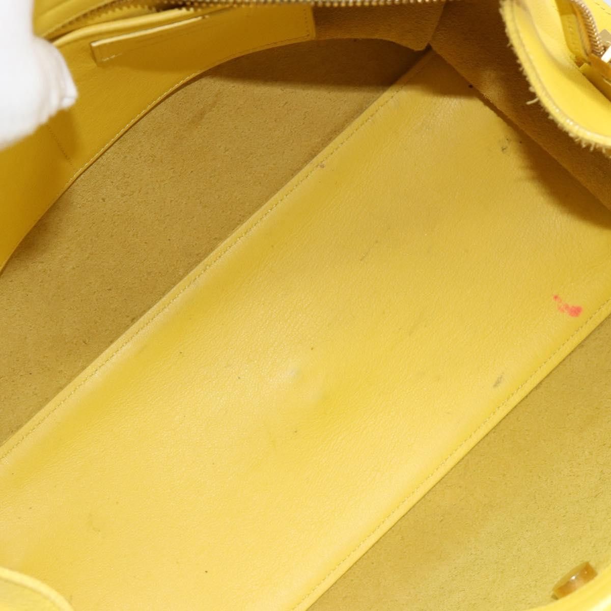 Saint Laurent Paris SAINT LAURENT Baby Cabas Hand Bag Leather 2way Yellow Gold Size ONE SIZE - 9 Thumbnail