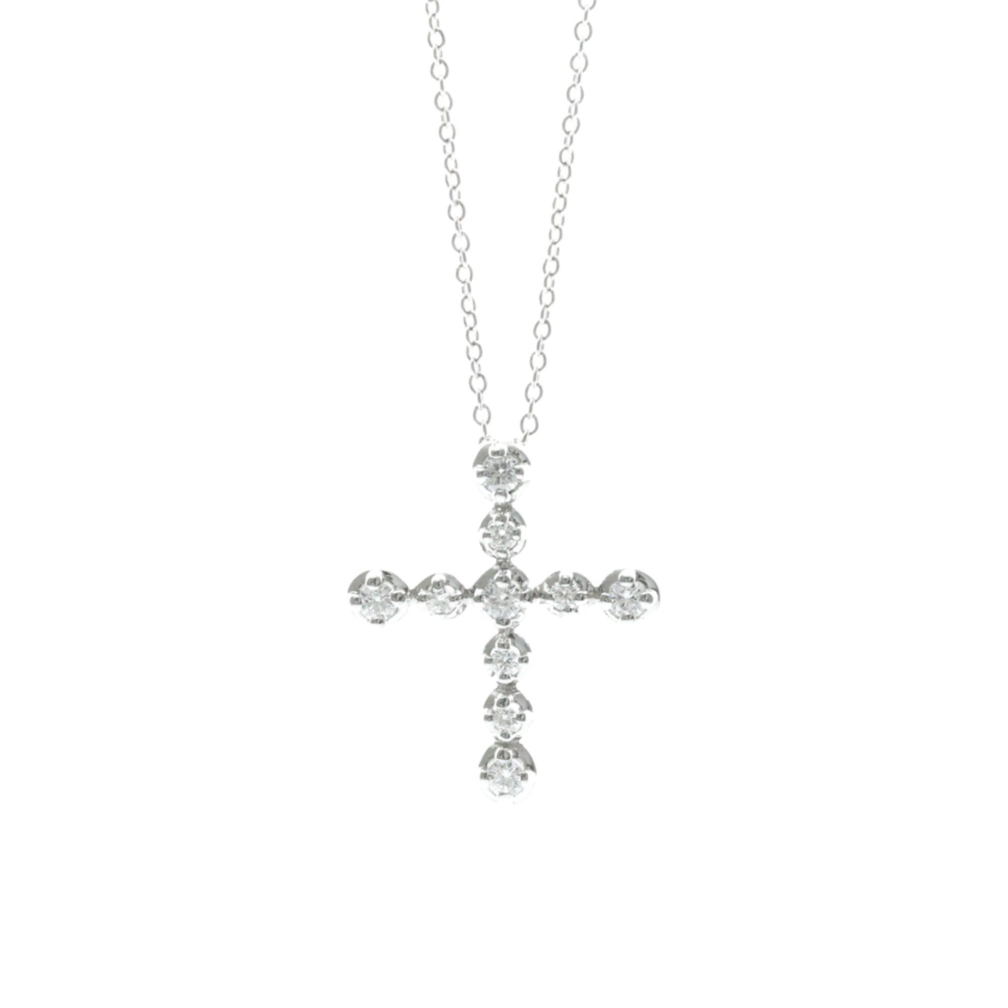 Tiffany & Co. Tiffany Tenderness Diamond Necklace Platinum Diamond Women,Men Fashion Pendant Necklace (Silver) Size ONE SIZE - 1 Thumbnail