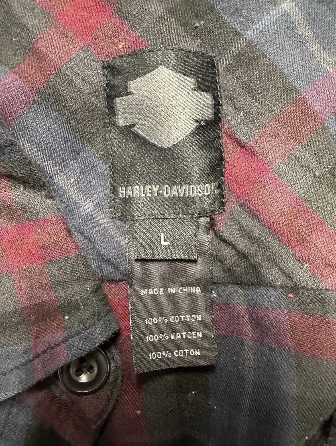 Harley Davidson Harley-Davidson Short Sleeve Flannel Shirt Size US L / EU 52-54 / 3 - 2 Thumbnail
