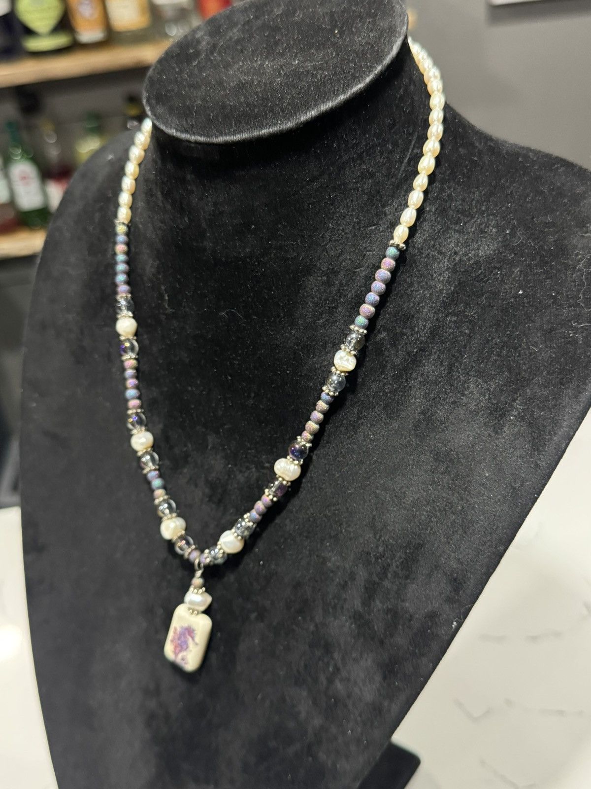 Jewelry Genuine Fresh Water Pearl with Sea horse necklace Size ONE SIZE - 2 Thumbnail