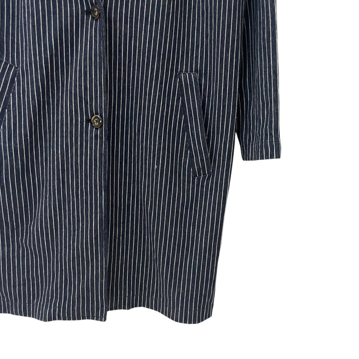 Japanese Brand Vintage Y2k Any Farm Japan Hickory Stripe Jacket Size L / US 10 / IT 46 - 4 Thumbnail