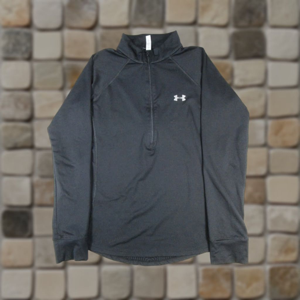 Under Armour Under Armour Womens Jacket Black Medium Full Zip Coldgear Running Activewear Lightweight Solid Zip Jacket Womens M Black Size M / US 6-8 / IT 42-44 - 1 Thumbnail