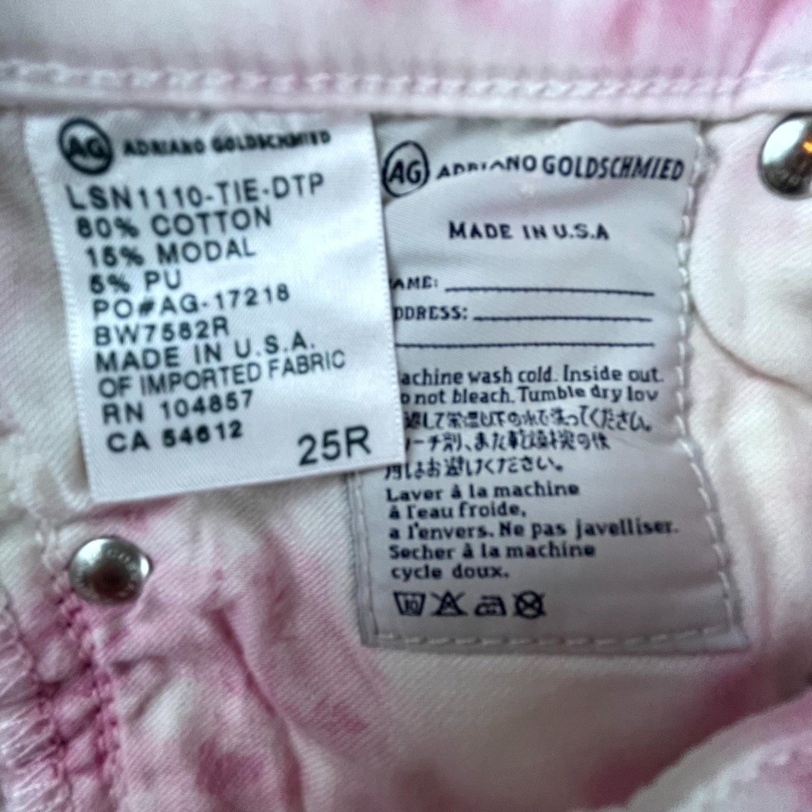 AG Adriano Goldschmied AG Adriano Goldschmied The Stilt Cigarette Jeans 25 Pink Size 25" / US 0 / IT 36 - 10 Thumbnail
