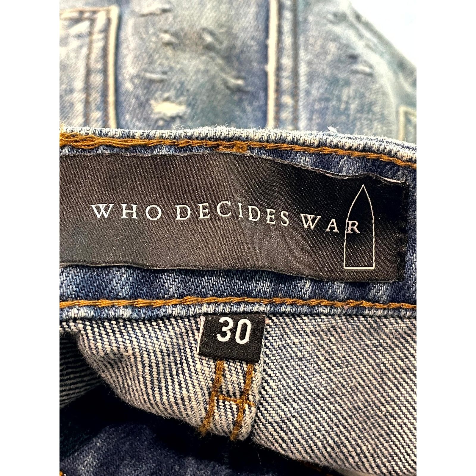 Who Decides War WDW Cowboy Denim Dark Wash Jeans Size US 30 / EU 46 - 6 Thumbnail