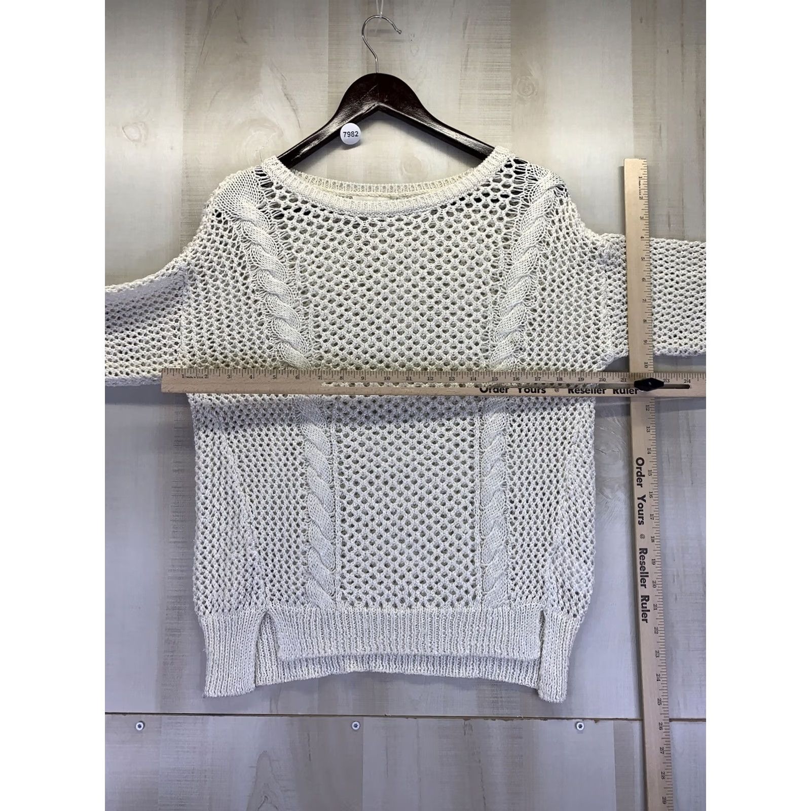 Vintage Laundry Ivory Open Knit Womens Sweater S Size S / US 4 / IT 40 - 2 Thumbnail