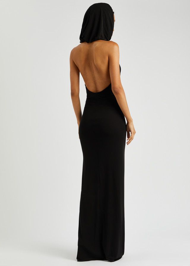 Saint Laurent Paris o1y0126 Maxi Dress in Black Size M / US 6-8 / IT 42-44 - 5 Thumbnail