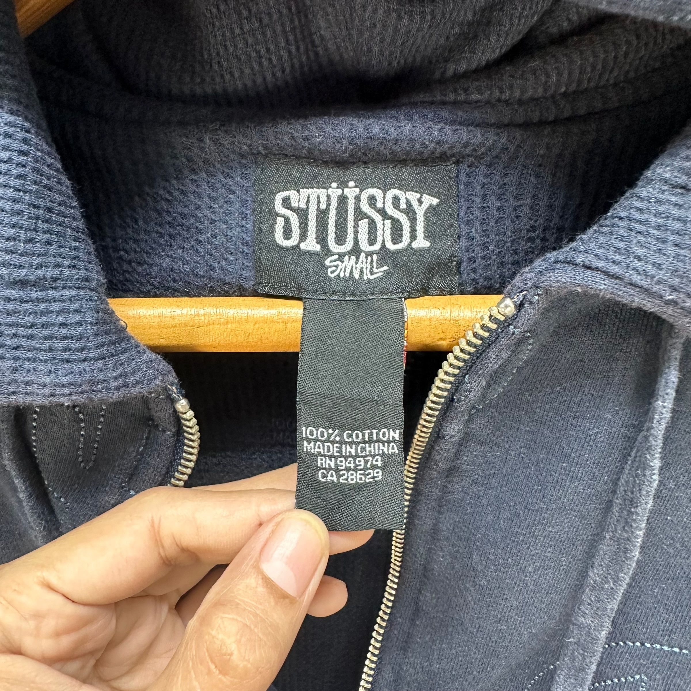 Stussy STUSSY ALLOVER STITCHES LOGO ZIPPER HOODIES #8904-037 Size US S / EU 44-46 / 1 - 6 Thumbnail