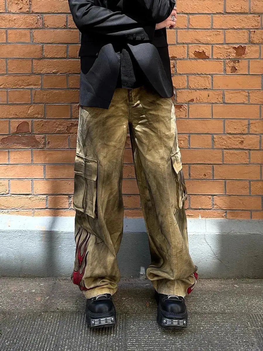 Japanese Brand Loose flame personality floor mopping jeans Size US 32 / EU 48 - 1 Thumbnail