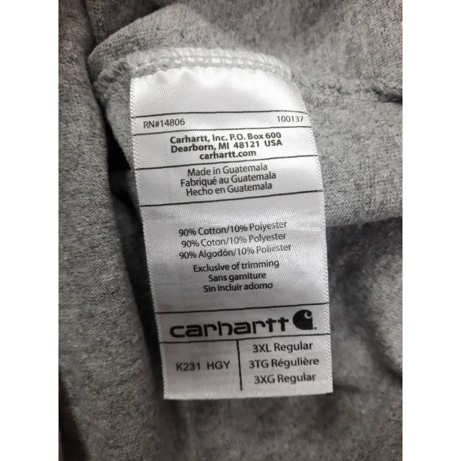 Carhartt VINTAGE Carhartt Shirt 3XL Gray Long Sleeve Logo Spellout Tee Mens Size US XXL / EU 58 / 5 - 5 Thumbnail