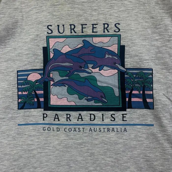 Vintage Vintage SURFER PARADISE DOLPHIN Gold Coast Tee Shirt Size L / US 10 / IT 46 - 3 Thumbnail