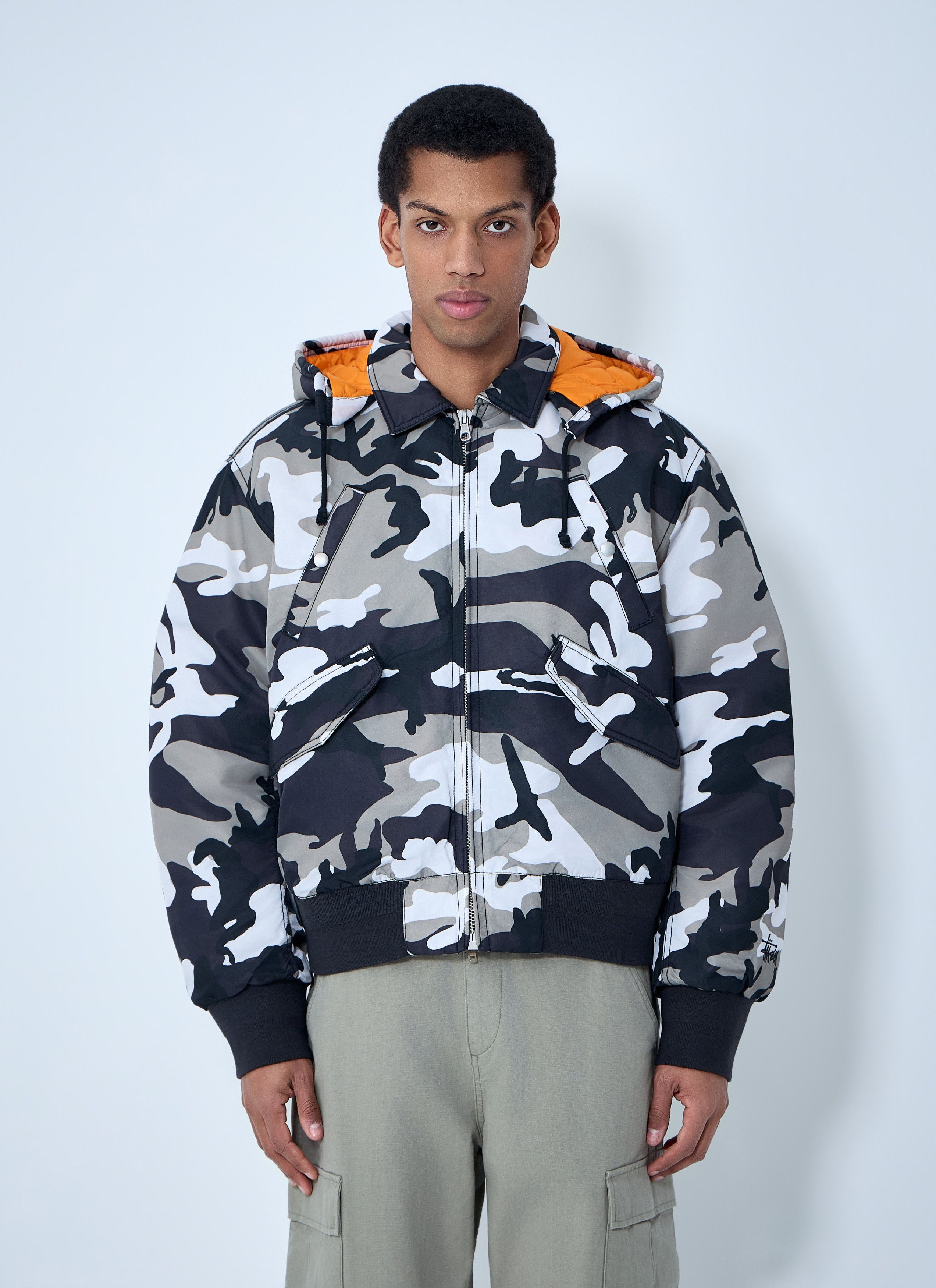 Stussy Stussy Spray Dye Work Jacket Orange Camo | Grailed