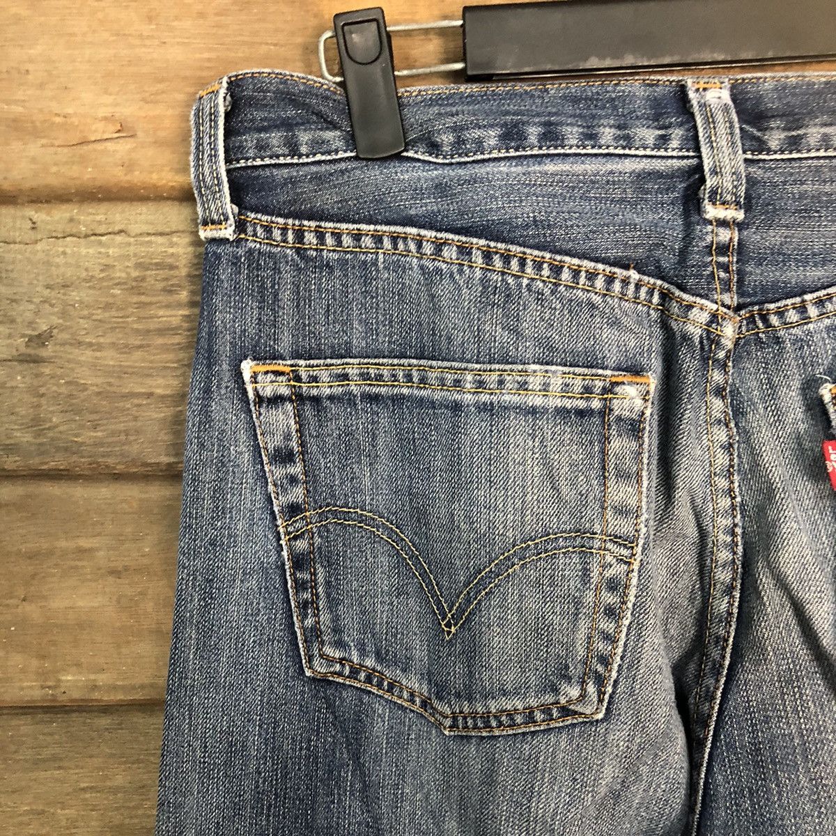 Levi's 501 Levis ripped distressed Blue faded Denim Pants #7309 Size US 31 - 14 Thumbnail