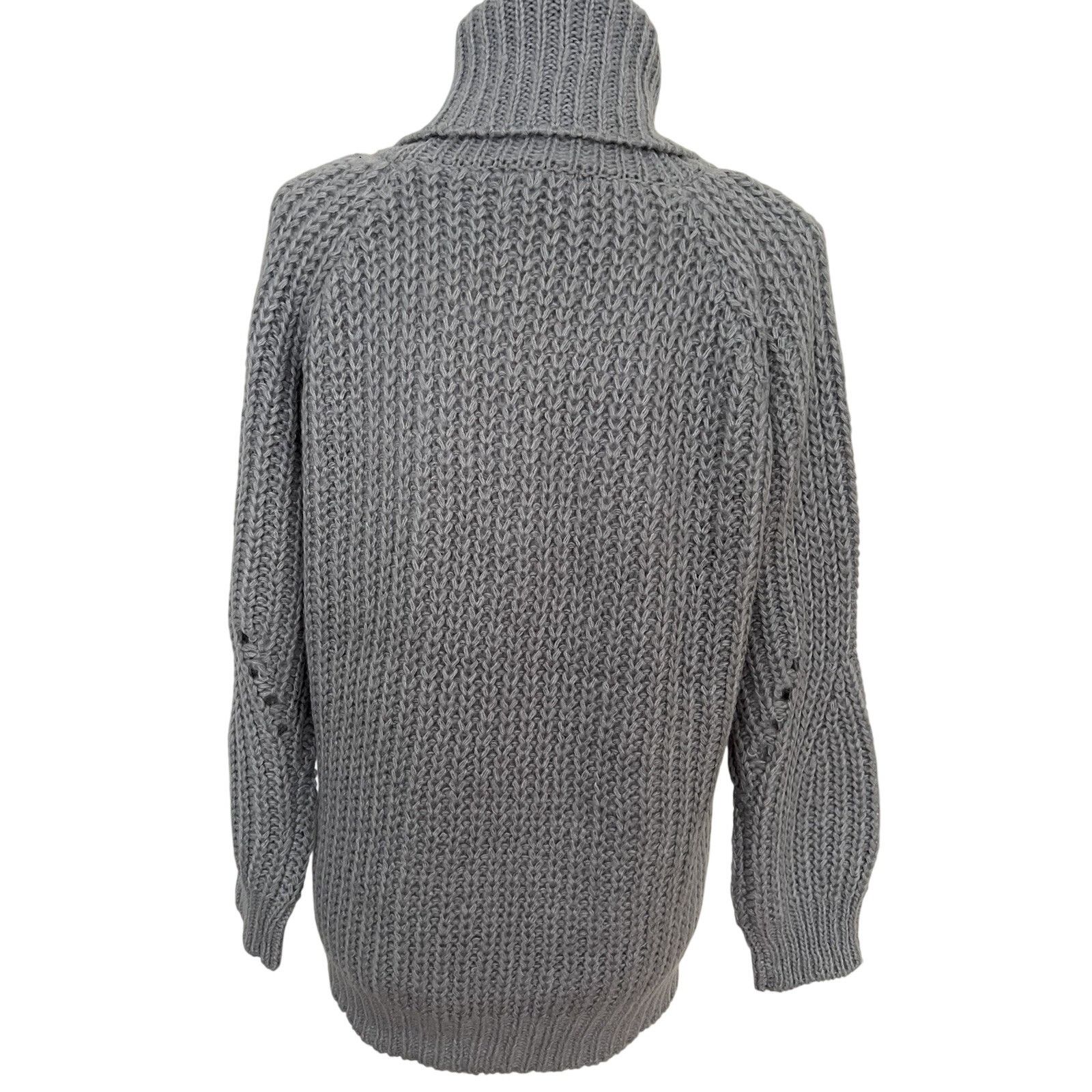Standard Cloth CLOTH BY DESIGN Pointelle Turtle Neck Sweater size M A003059 Size M / US 6-8 / IT 42-44 - 4 Thumbnail