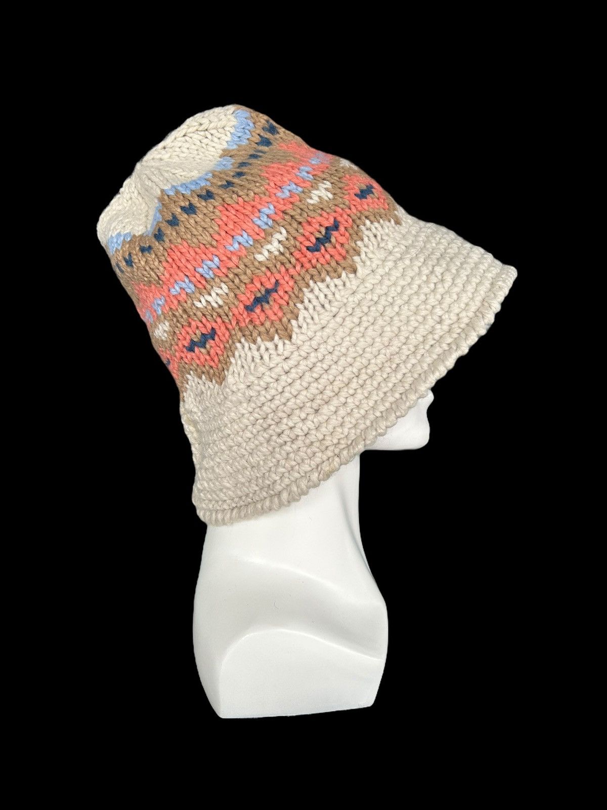 Japanese Brand × Kapital × Vintage Crochet Knitted handmade big Bucket Hats Rare☠️☠️ Size ONE SIZE - 5 Thumbnail