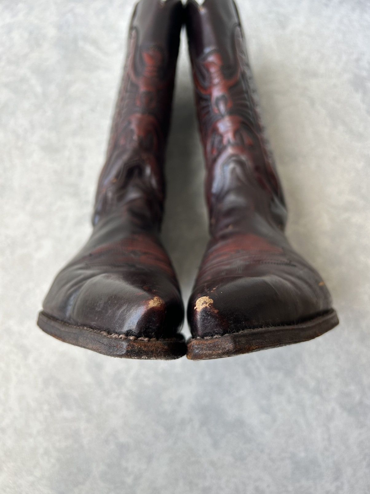 Sendra Sendra Western Cowboy Burgundy Leather Boots Size US 8 / EU 41 - 13 Thumbnail