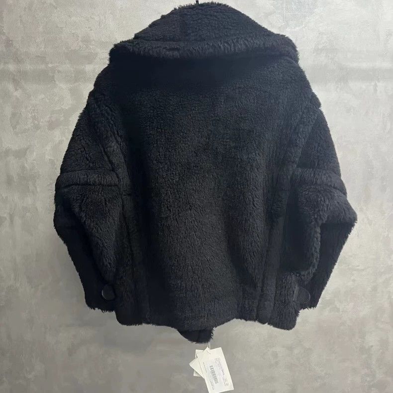 Max Mara Max Mara Black solid lapel straight-leg long-sleeve jacket Size L / US 10 / IT 46 - 2 Thumbnail