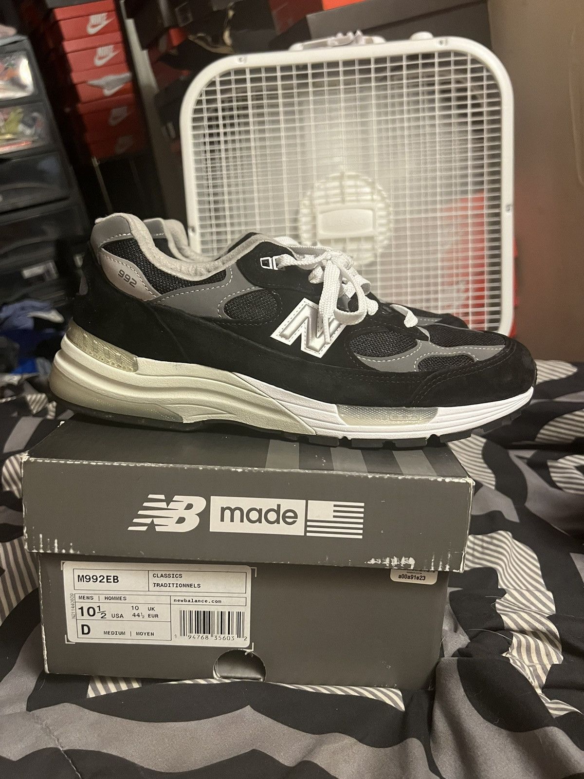 New Balance New Balance 992 Suede Sneakers Black Grey Men
