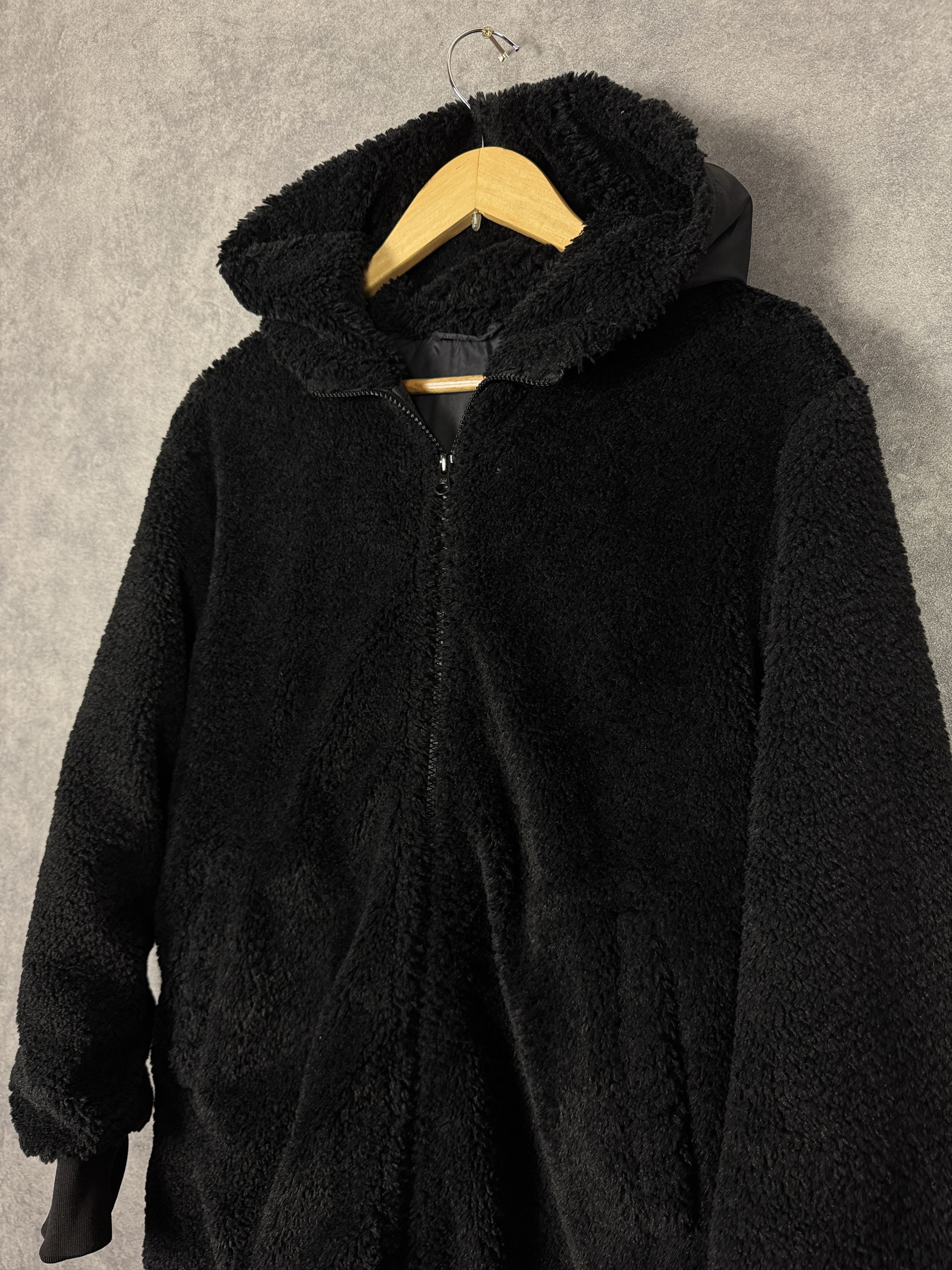 Filippa K Filippa K fleece coat black zip-up with hood Parka fleece Size XS / US 0-2 / IT 36-38 - 2 Thumbnail