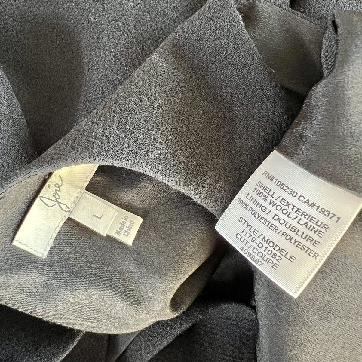 Joie Joie 100% Wool Sleeveless Shift Mini Dress Black Office Size L / US 10 / IT 46 - 6 Thumbnail