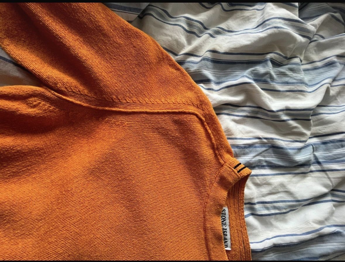 Stone Island Rare 90’s Massimo Osti Patch Orange Cotton Crew Neck Long Sleeve Jumper Pullover Sweater Size US M / EU 48-50 / 2 - 10 Thumbnail