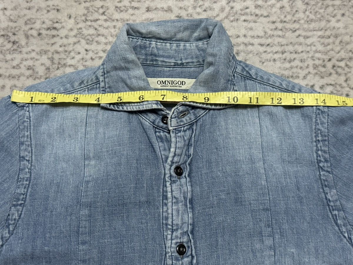 OMNIGOD OMNIGOD Japanese Brand Denim Shirt Size US S / EU 44-46 / 1 - 9 Thumbnail