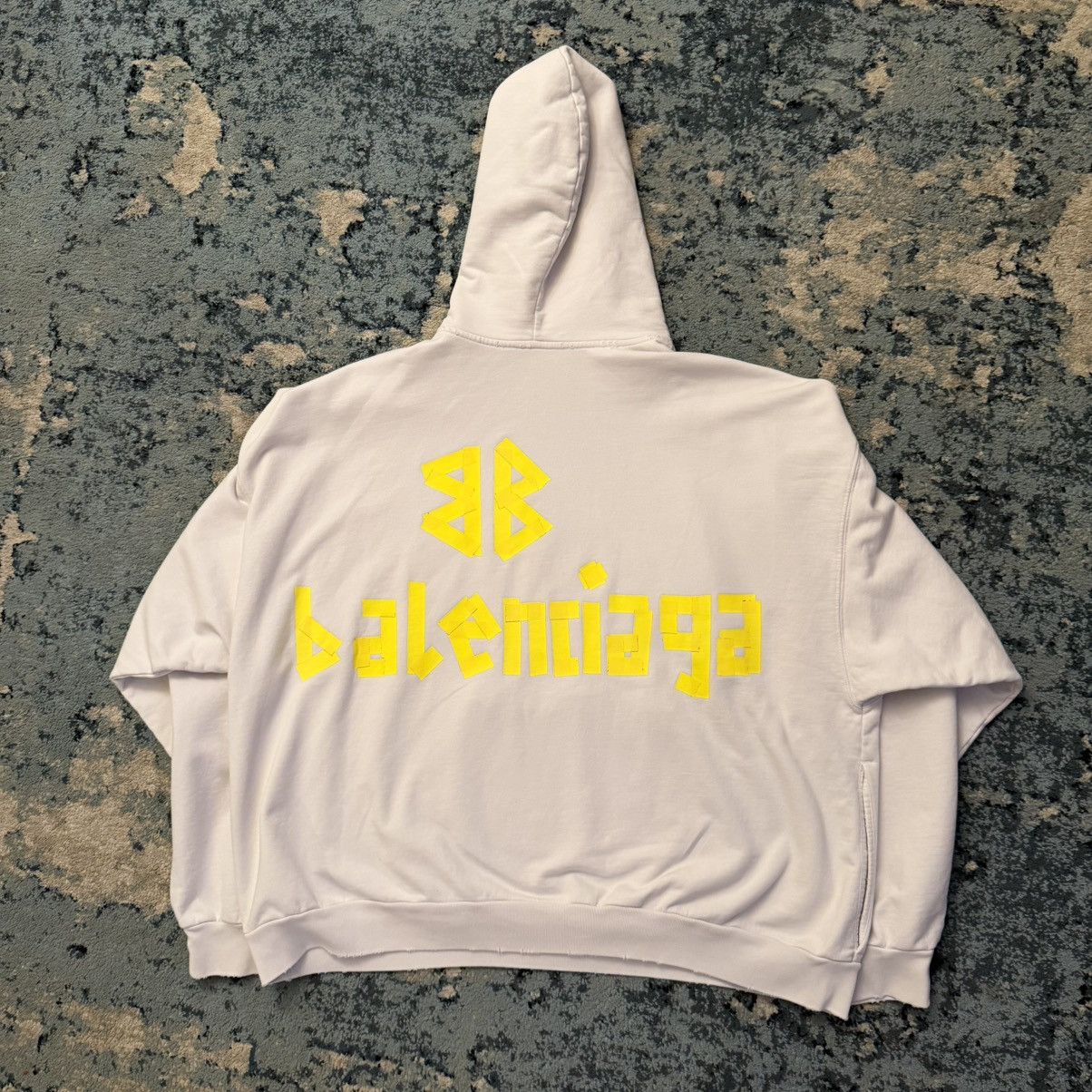 Balenciaga Balenciaga Distressed Tape Hoodie Size Medium Brand New Size US M / EU 48-50 / 2 - 2 Thumbnail