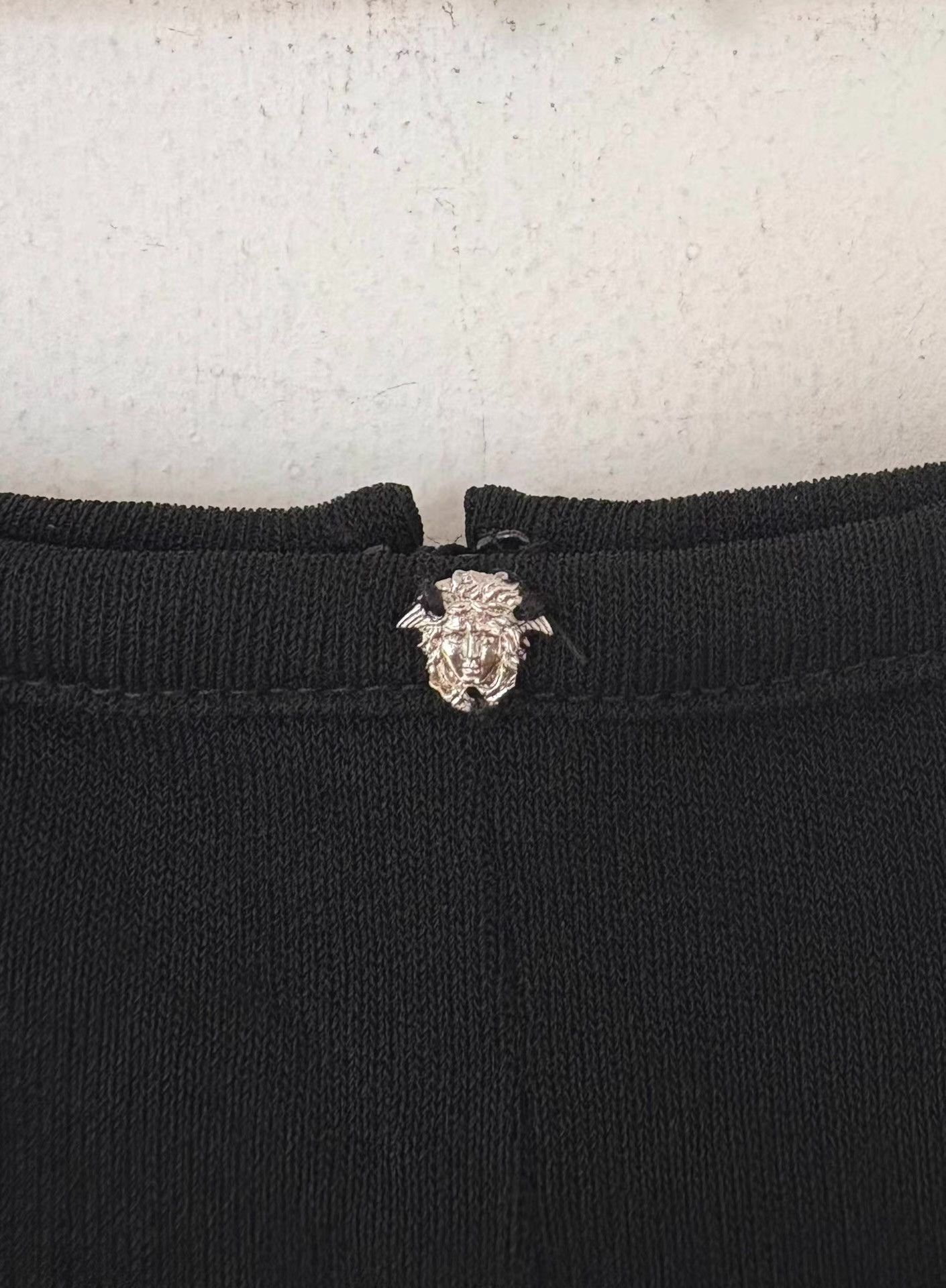 Givenchy Gianni Versace Women's Black Flared Yoga Pants Ｑ21 Size 38" / US 16 / IT 52 - 6 Thumbnail