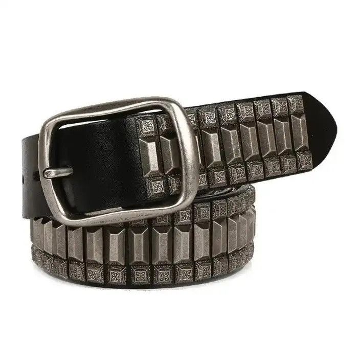 Jewelry Luxury Waist Cowboy Motorcycle Jeans Heavy Metal Rivet Belts Size ONE SIZE - 6 Thumbnail