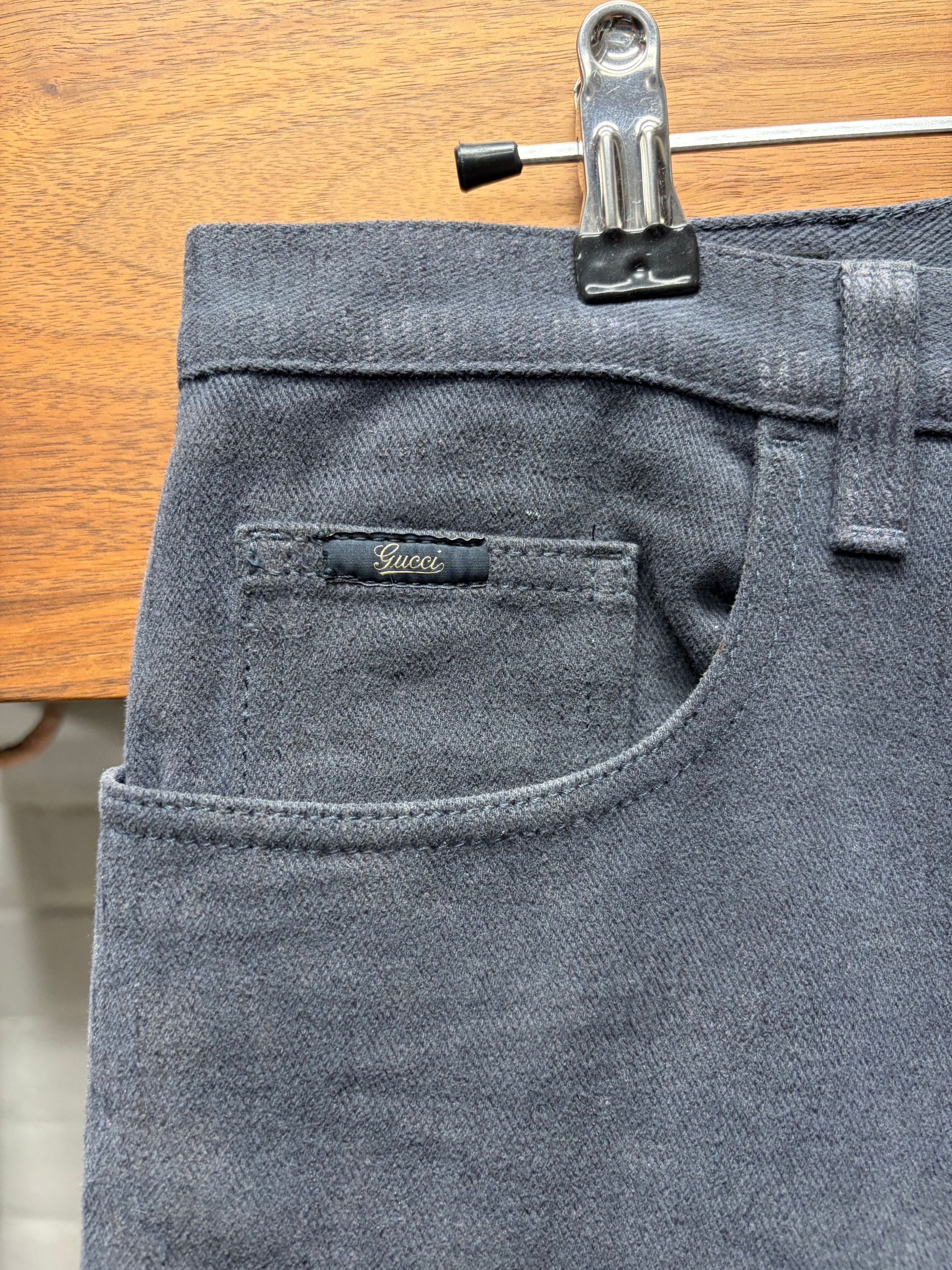 Gucci Gucci Waxed Silver Slim/Skinny Cut Vertical Corduoy Pants Size US 30 / EU 46 - 3 Thumbnail