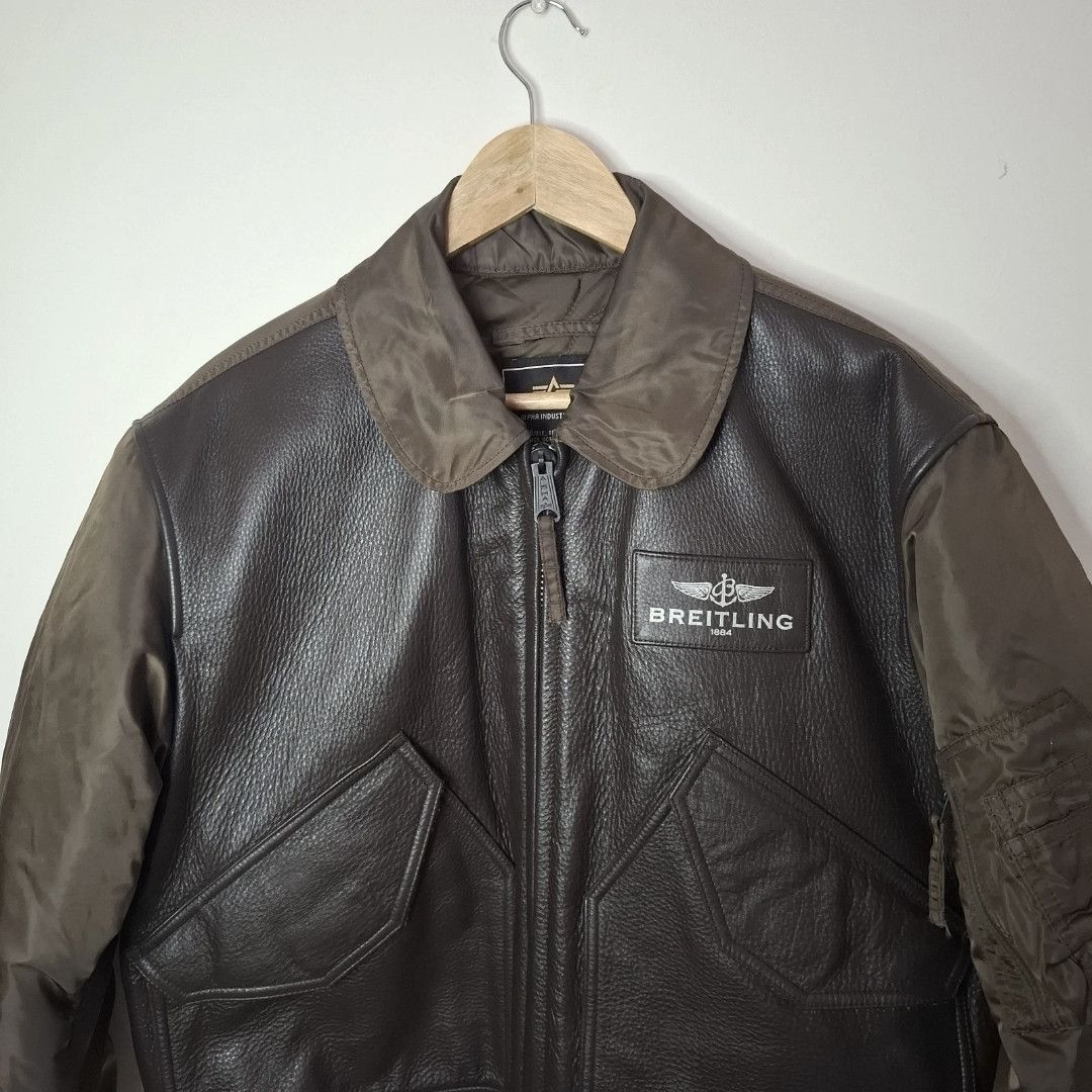 Alpha Industries ALPHA INDUSTRIES X BREITLING Leather Flying Top Gun Jacket Size US M / EU 48-50 / 2 - 3 Thumbnail